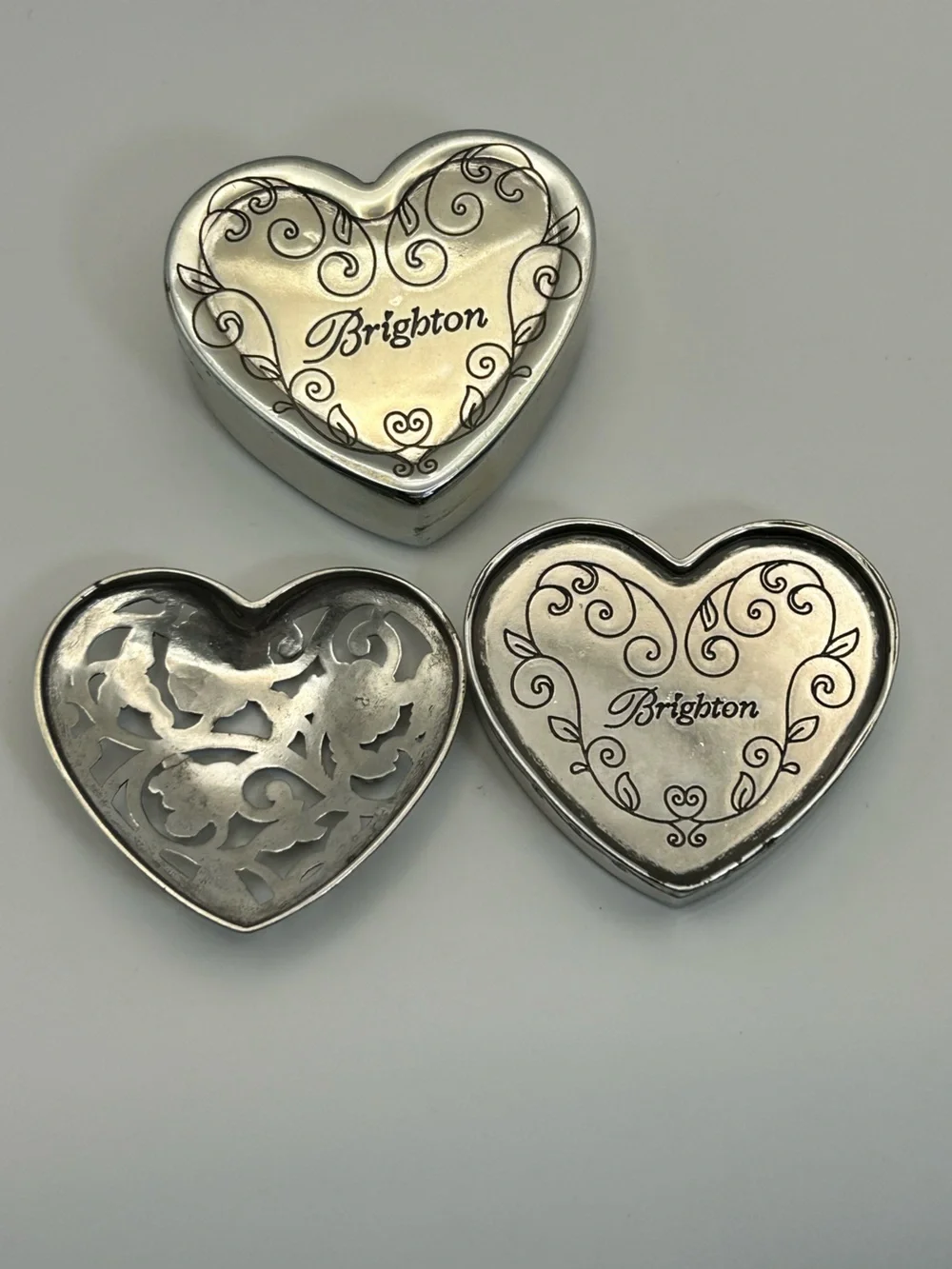 Brighton Collectibles Floral Heart Trinket Dish About 2